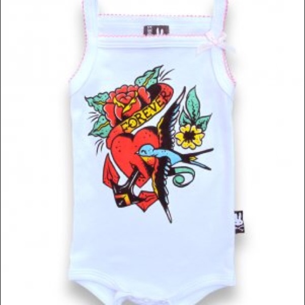 Forever Heart Tank Baby Bodysuit